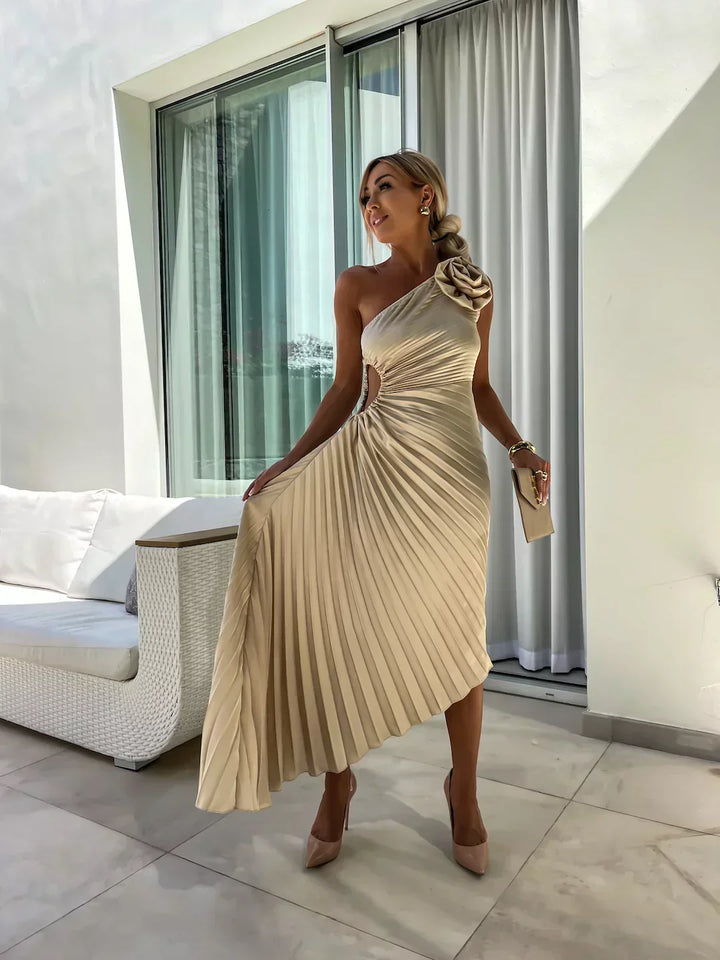 Eya™ | Elegante Maxi Jurk met Eén Schouder