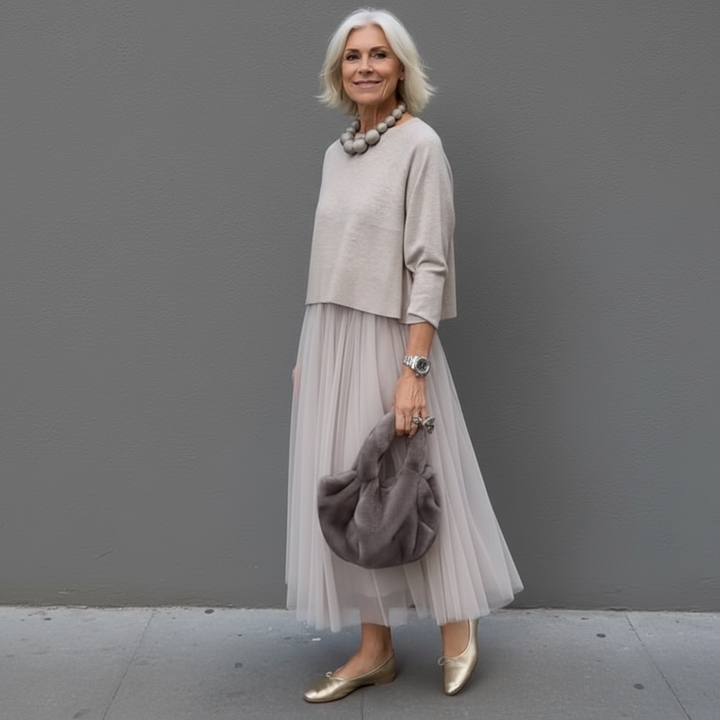 Emmie™ Elegante Twee-Delige Set | Moeiteloos Gebreide Laagjurk Set