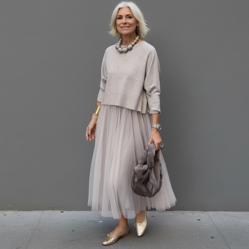 Emmie™ Elegante Twee-Delige Set | Moeiteloos Gebreide Laagjurk Set