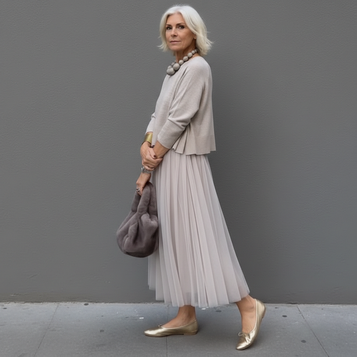 Emmie™ Elegante Twee-Delige Set | Moeiteloos Gebreide Laagjurk Set