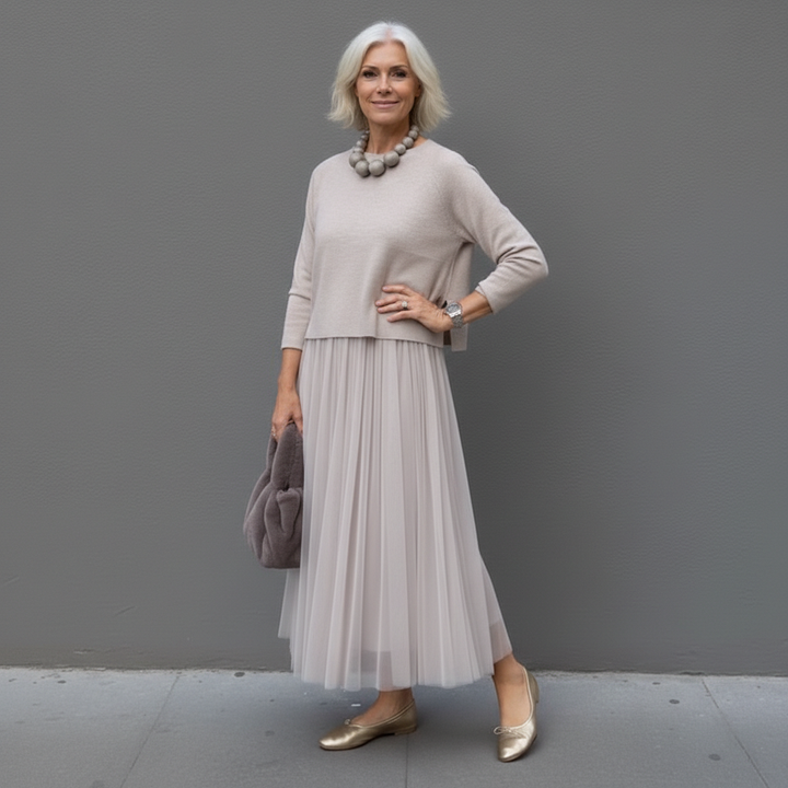 Emmie™ Elegante Twee-Delige Set | Moeiteloos Gebreide Laagjurk Set