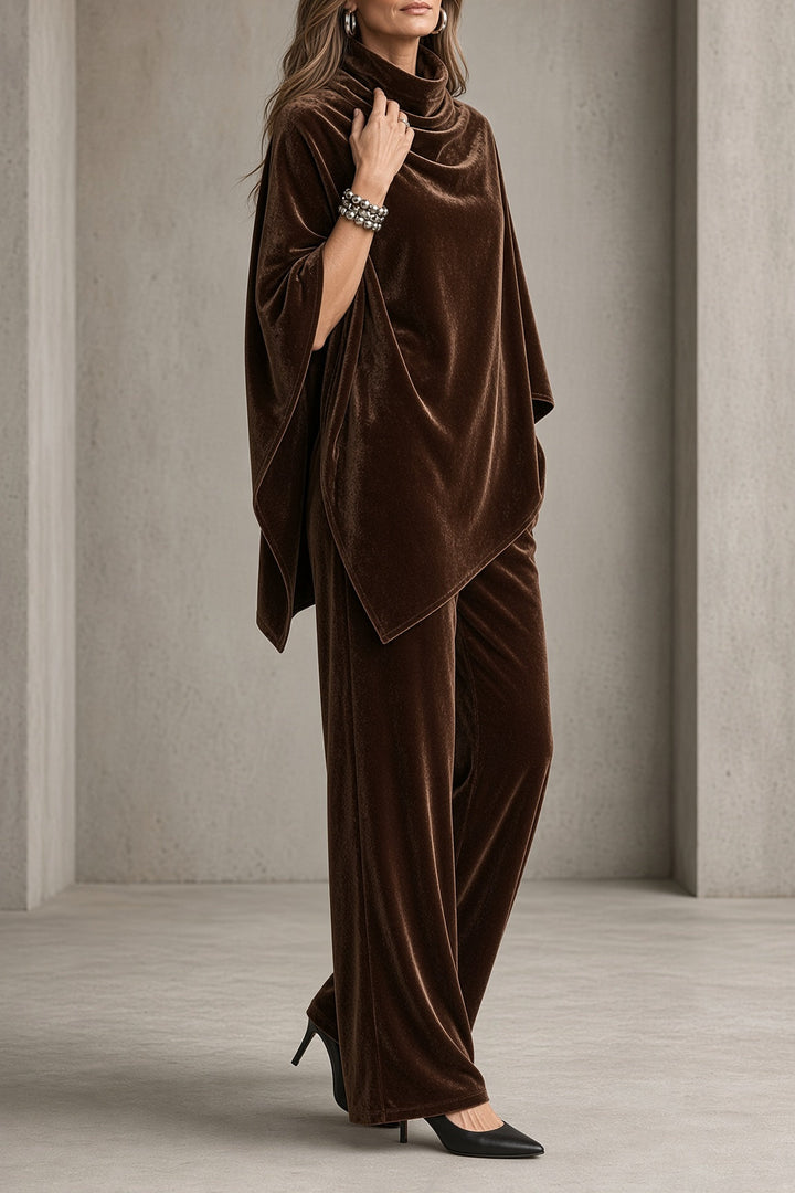 Lavinia | Compleet in Velours met Poncho