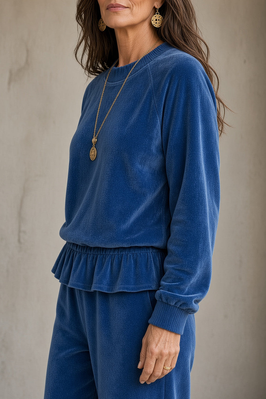 Fabiola | Compleet in Velours met Volants