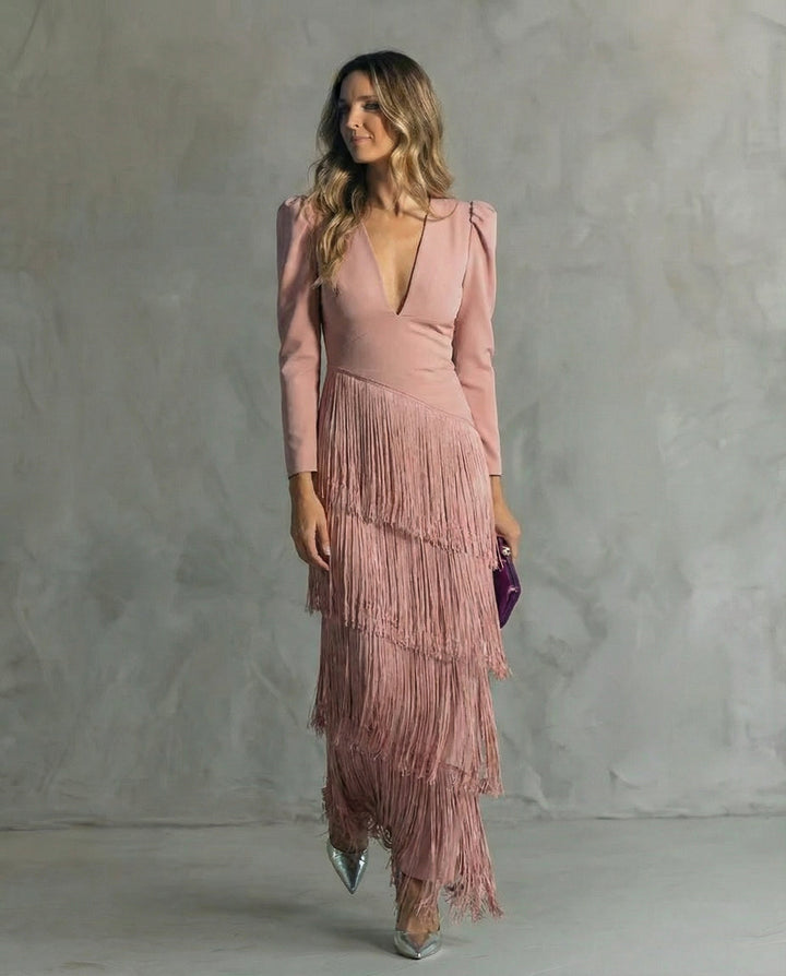 Chiara - Elegante jurk met franjes