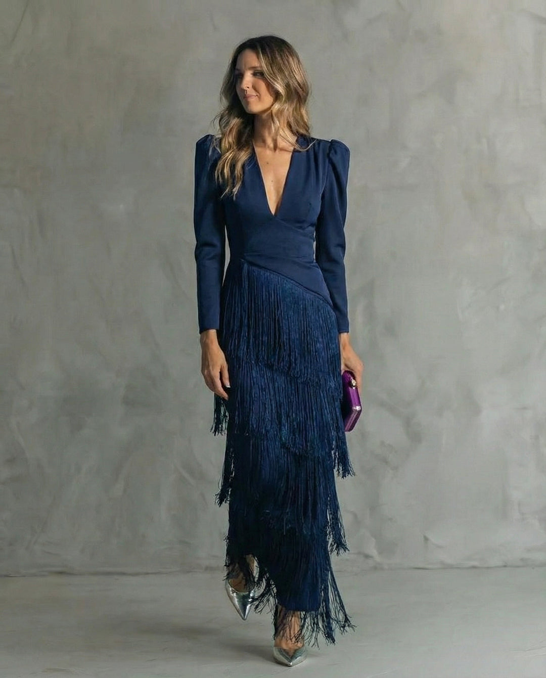 Chiara - Elegante jurk met franjes