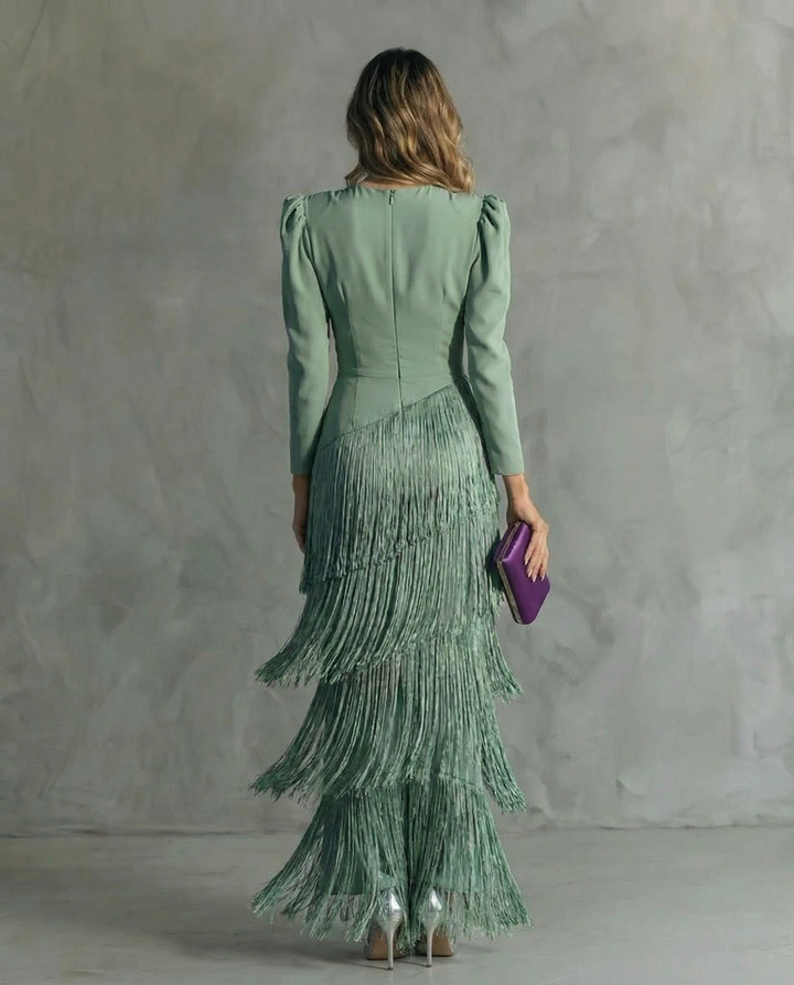 Chiara - Elegante jurk met franjes