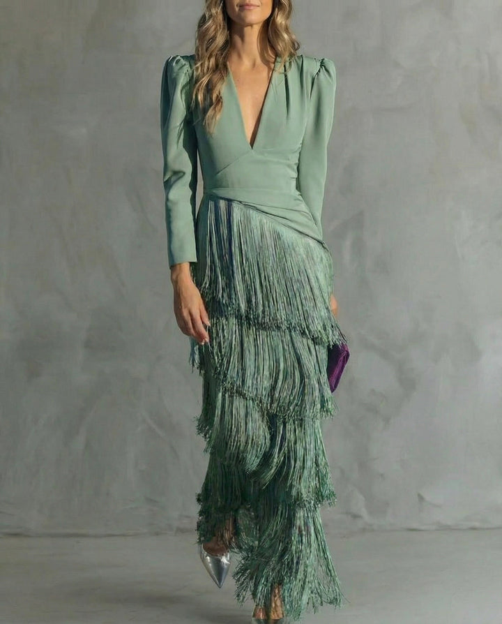 Chiara - Elegante jurk met franjes