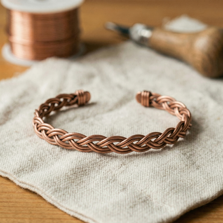 Entwine Koperen Enkelband