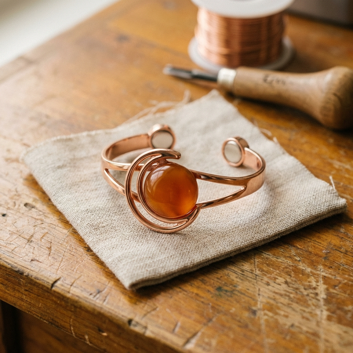 Solara Oranje Koper Armband