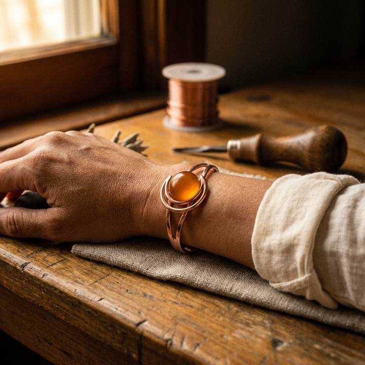 Solara Oranje Koper Armband
