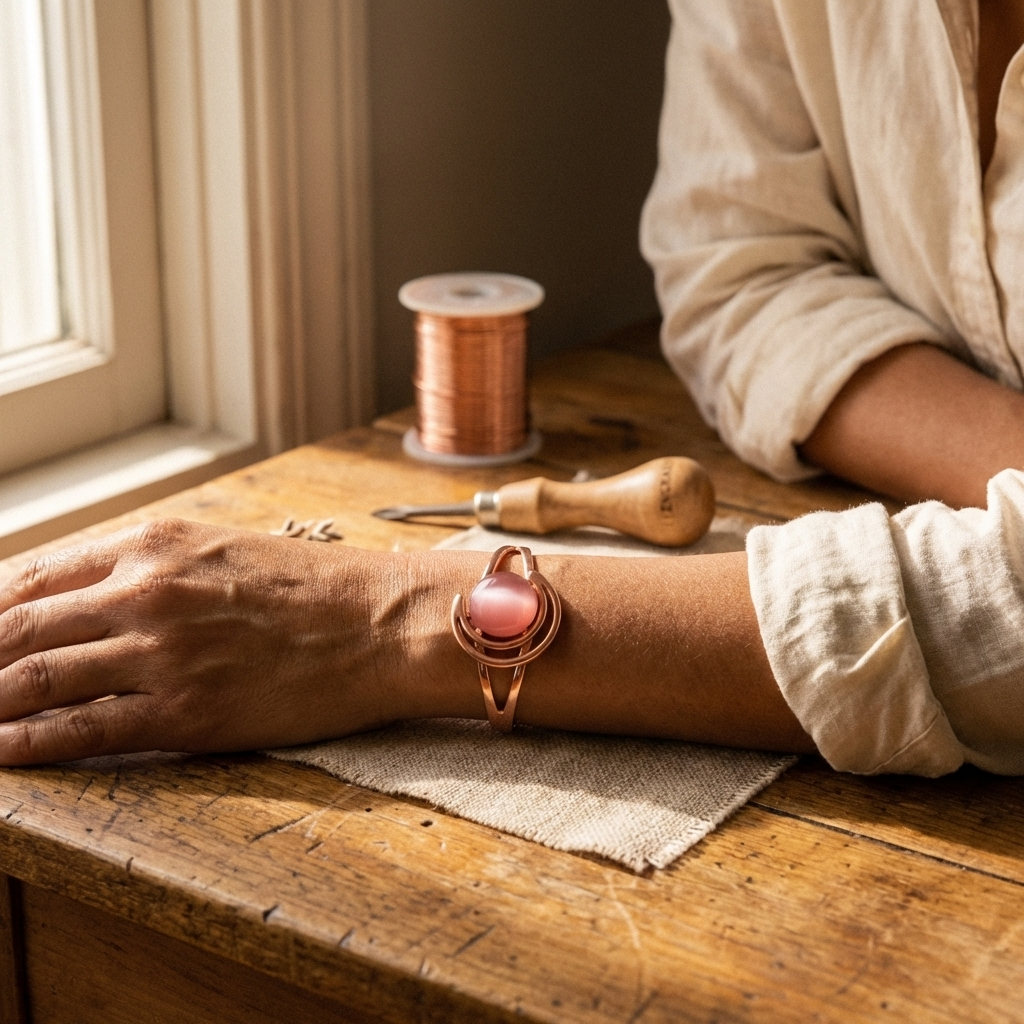 Hearth Roze Koperen Armband