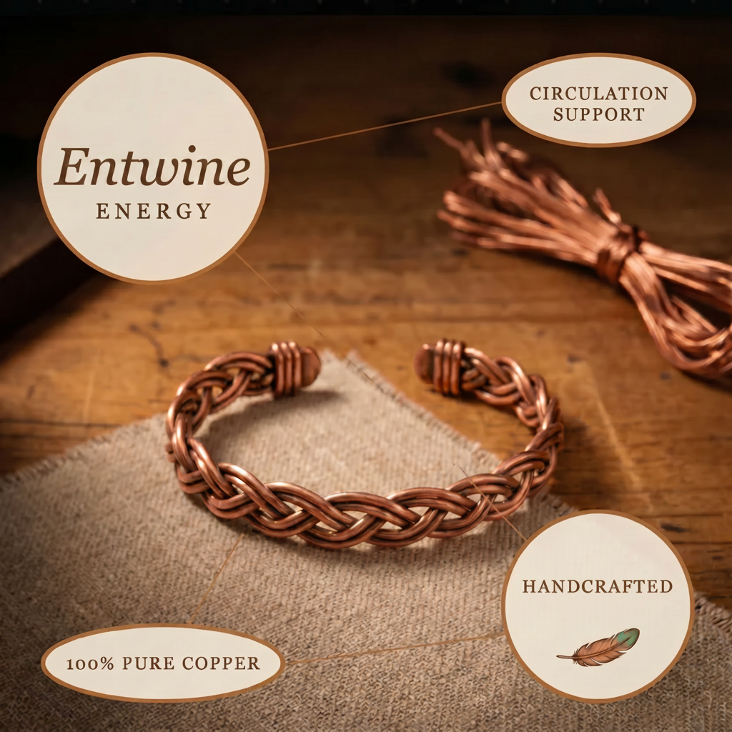 Entwine Koperen Enkelband