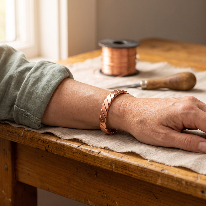 Mosgroene Koperen Armband