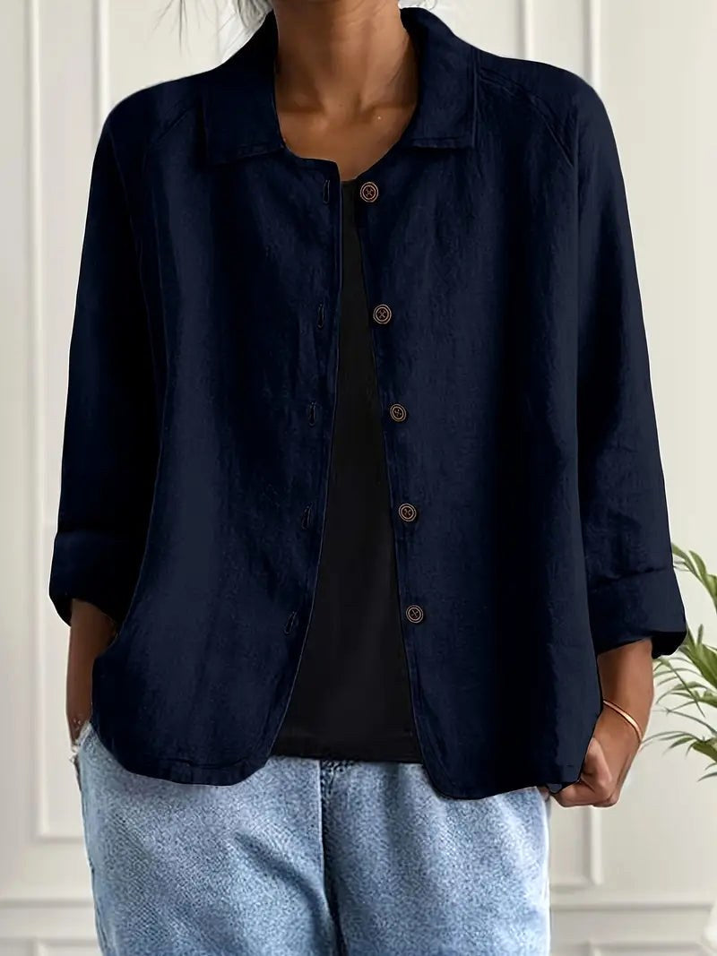 Mirthe | Verfijnde Doorknoop Blouse