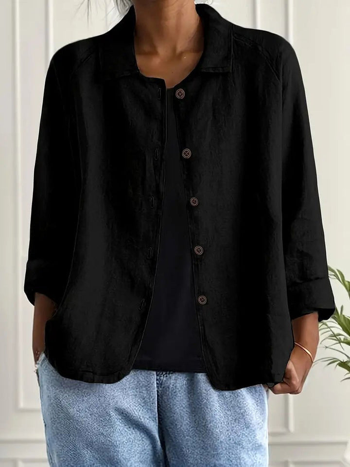 Hermina | Soepel Vallende Overhemdblouse