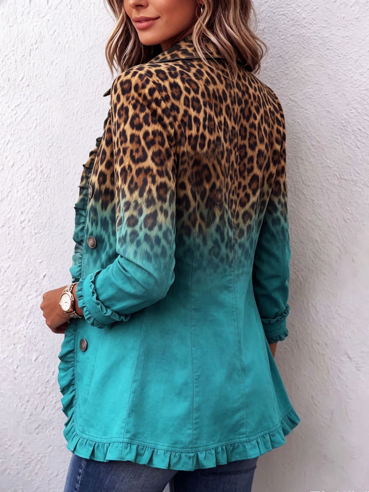Cassandre | Blazer Leeuwenkleur Gradatie met Volants
