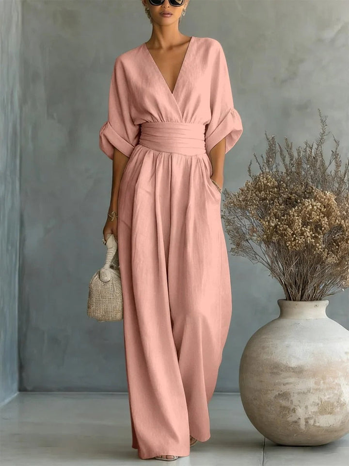 Alessia | Elegante Jumpsuit met V-hals en Hoge Taille