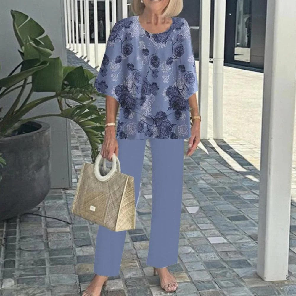 Wenda™ Moeiteloos Twee-Delig Set | Ontspannen Top en Wijde Broek