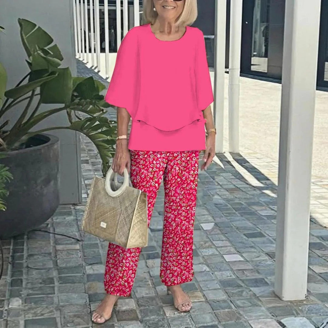 Wenda™ Moeiteloos Twee-Delig Set | Ontspannen Top en Wijde Broek