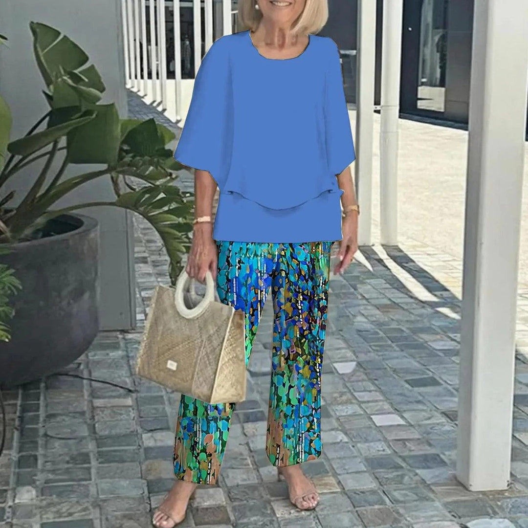 Wenda™ Moeiteloos Twee-Delig Set | Ontspannen Top en Wijde Broek