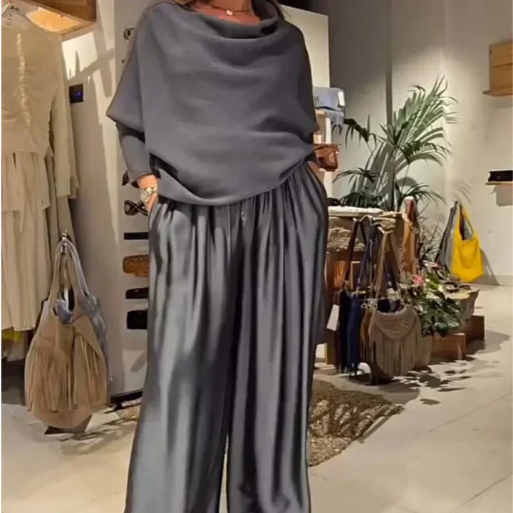 Georgina™ Elegante Off-Shoulder Set | Moderne Verfijning met een Onberispelijke Drape