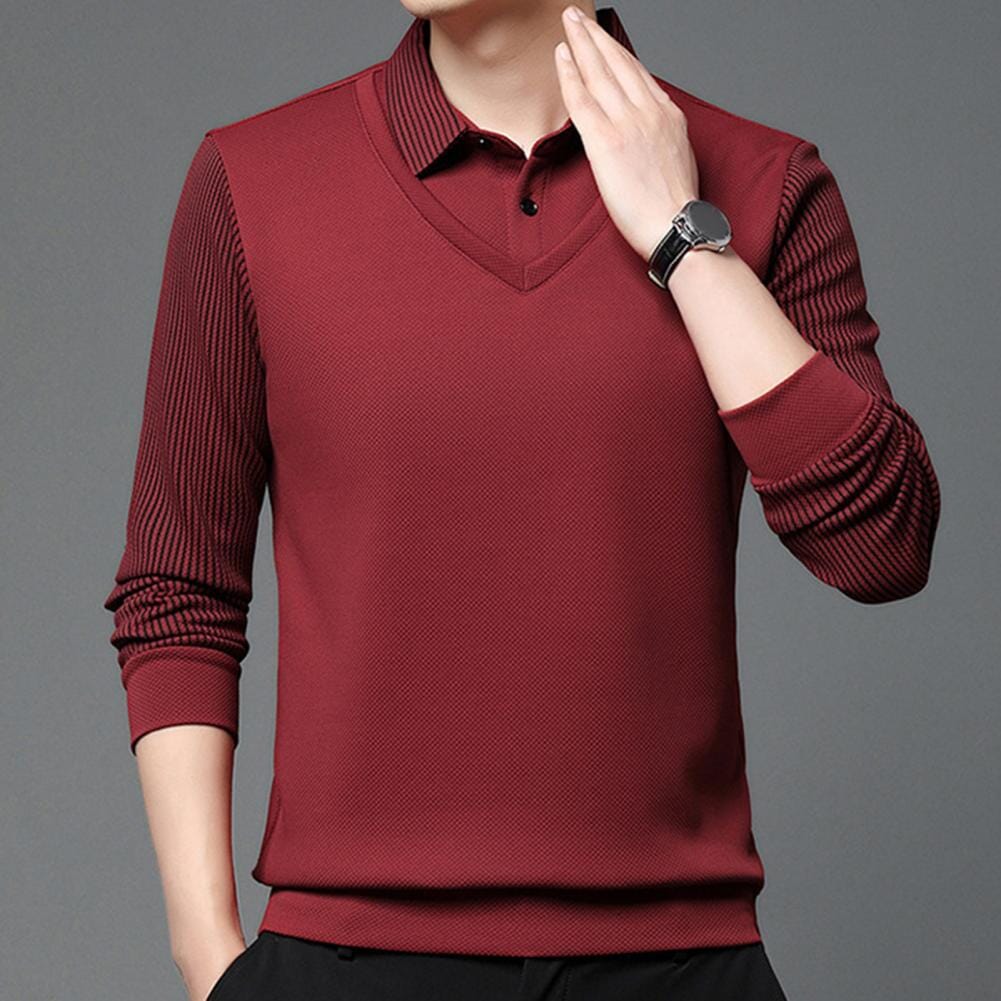 Julian™ - Elegante Gestreepte Kraag Twee Delige Shirt