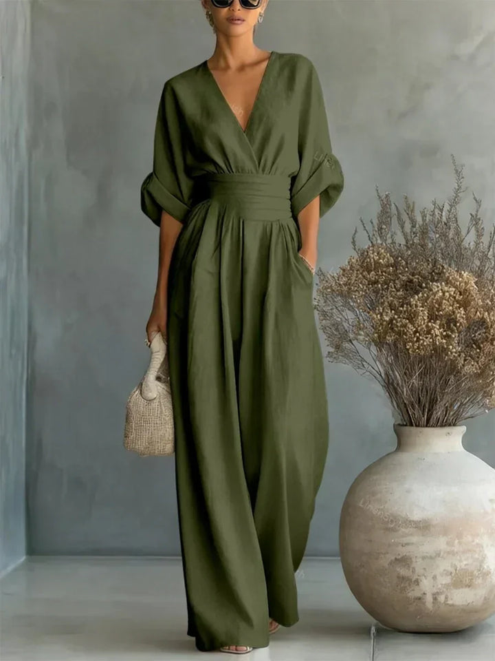 Alessia | Elegante Jumpsuit met V-hals en Hoge Taille