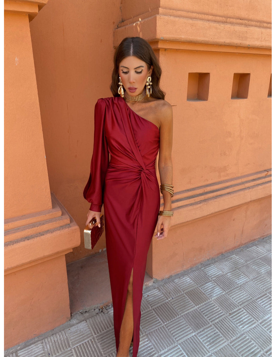Elegante Eén-Schouder Jurk