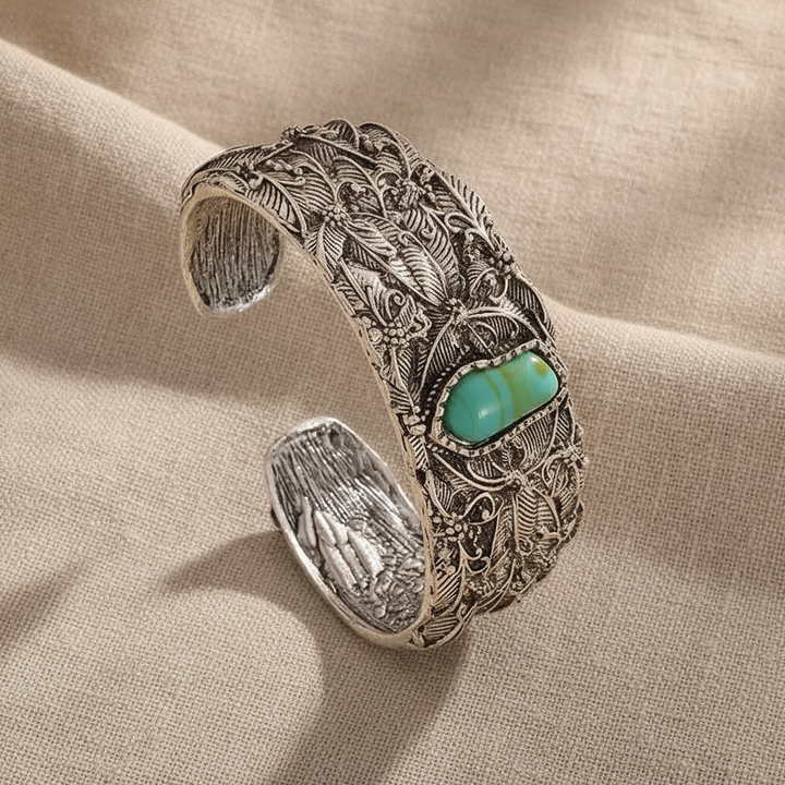 Teodora vintage cuff-armband met turkoois