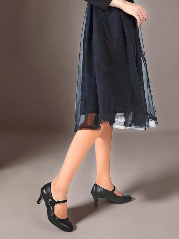 DELACROIX | Zwarte Pumps Met Gesloten Neus Sylvie