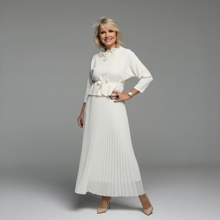 Emmie™ Elegante Twee-Delige Set | Moeiteloos Gebreide Laagjurk Set